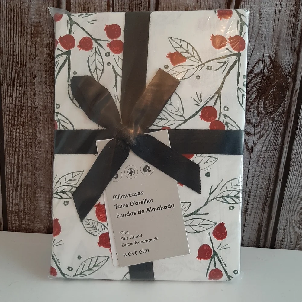 West Elm Pomegranate Percale King Pillow Case (Set of 2)